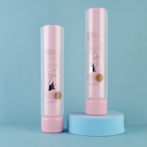 Dual chamber cosmetic tubes