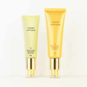 Airless pump tube packaging for sunblock