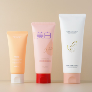 3 squeeze lotion tube with flip cap for facial cleanser sunscreen